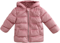 a pink winter coat